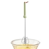 Halbautomatischer Schneebesen | 34 cm Edelstahl Sahneschlägel | Manueller Eiermixer in Lebensmittelqualität ABS-Griff | Küchen-Rührwerkzeug | zum Backen, Kochen, Kuchen, Schlagen, Rühren, Mischen