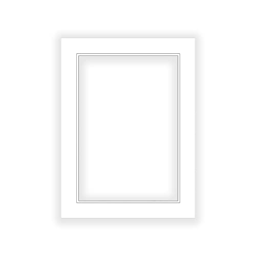 8x10 Mat for 6x8 Photo - Precut White on White Double Mat Picture Matboard for Frames Measuring 8 x 10 Inches - Bevel Cut Matte to Display Art Measuring 6 x 8 Inches - Acid Free ONE MAT