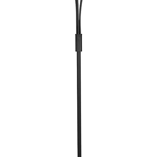 Qazqa Landhaus Stehleuchte, Stehlampe - Athens - Schwarz mit Rauchglas, max. 28W, Geeignet für LED, 5-flammig, 160cm, Ideal als Wohnzimmerlampe