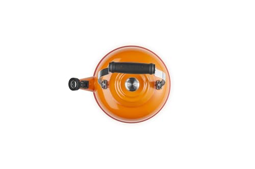Image of Le Creuset Enamel On Steel Whistling Tea Kettle, 1.7 qt., Flame