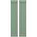 Ekena Millwork ARW103BB311X80TGH Americraft Three Exterior Real Wood Joined Board-n Shutters w/End Batten (Per Pair), 10 1/2"W x 80"H, Track Green