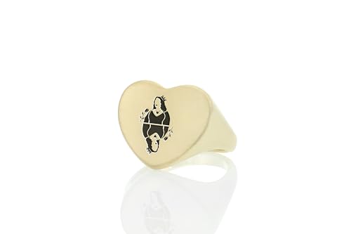 Bague cartes à jouer en or chevalière poker de soirée