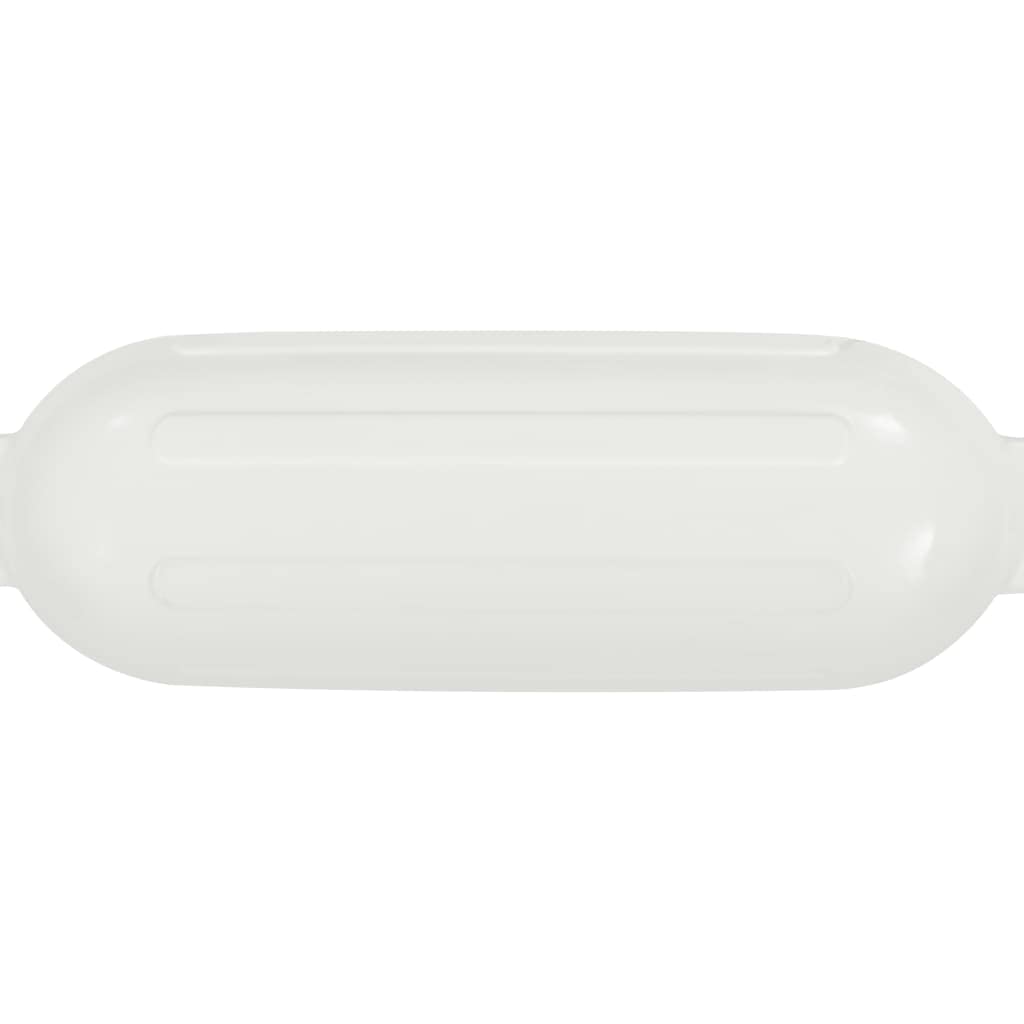 Bootsfender 4 Stk. Weiß PVC 41 x 11,5 cm mit Pumpe, Schutz für Boot, Yacht, Segelboot, Motorboot am Steg, Klampen und Hafen, robustes Zubehör zum Anlegen und Sichern