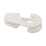 Alanmoship ABS Boot für Kotflügelaufhänger mit schnell verstellbarem Haken für Schienen und Stollen, sicheres Festmacher-Zubehör für Kajaks, Yachten, Docks, weiß, 138 x 66 x 35 mm (25 mm)