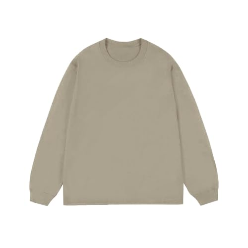 SMUXP Bargains of The Day Sale - Camiseta de manga larga para hombre, algodón rico en béisbol, capa base clásica, camiseta raglán de ajuste fácil con diseño de colores contrastantes, Caqui (2#Khaki),