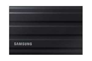 Samsung Portable SSD T7 Shield, 2 TB, USB 3.2 Gen.2, 1.050 MB/s Lesen, 1.000 MB/s Schreiben, Robuste externe Festplatte Outdoor für Mac, PC und Smartphone, Schwarz, MU-PE2T0S/EU