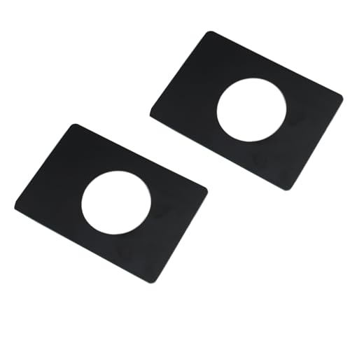 OZXNO 2pcs Door Knob Reinforcement Plate Door Handle Fixing Cover Filler Repair Backplate Stainless Steel Door Hole Deadbolt Cover Plate (Black)