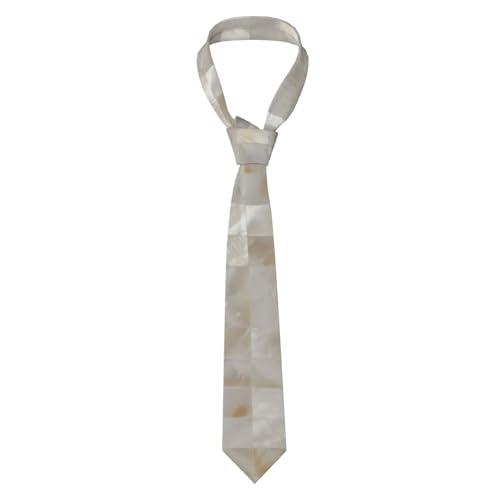 asbwuo Corbata de lujo para hombre en nácar beige claro para bodas y negocios. Textura sedosa. Regalo formal para padrinos de boda y profesionales.