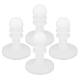 NIYANGLE テントポール用断熱キャップ 屋外オーニング支柱保護用キャノピーキャップ キャンプ用絶縁プラスチック製テントハット夜光白色 4