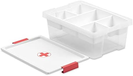 Tatay First Aid Storage Box, 7 L Capacity, with Handles, Lid 100% recycled materials, BPA Free. Measures 25 x 36 x 13 cm