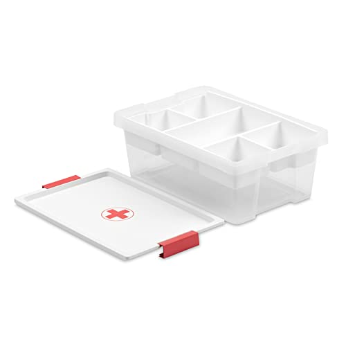 Tatay First Aid Storage Box, 7 L Capacity, with Handles, Lid 100% recycled materials, BPA Free. Measures 25 x 36 x 13 cm