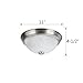 Aspen Creative 63013-1 Two-Light Flush Mount In Brushed Nickel with White Alabaster Glass Shade,11