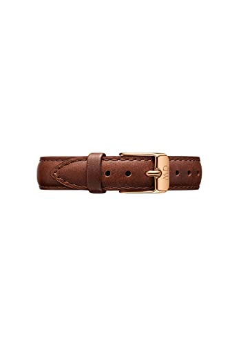Daniel Wellington Petite St Mawes, Correa Marrón/Oro Rosado, 12mm, Cuero, para Mujer Cover