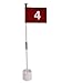 YOOJIA Professional 83cm Golf Green Flag & Practice Pole Set - Golf Course Training Green Accessories Kit #4 1 Set One Size