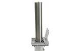The Ramp People Stainless Steel Retractable Bollard - Silver Heavy Duty Telescopic Security Bollard for Car Parks and Driveways