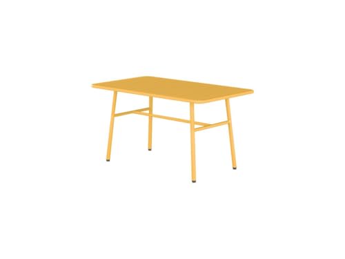 Vente-unique - Table Basse de Jardin en métal - Jaune Moutarde - MIRMANDE de MYLIA