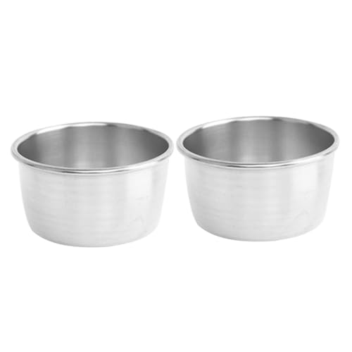 STOBAZA 2 Piezas Tazas Pequeñas de Acero Inoxidable para Salsa y Condimentos Reutilizables para Cocina y Hogar Aptas para Barbacoas Banquetes y Uso Restaurantes