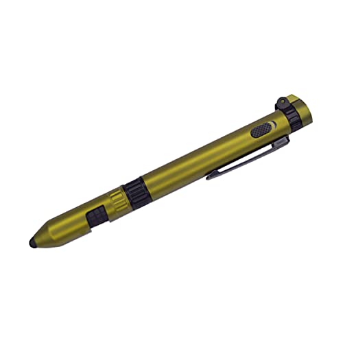 Meenamart Military Pen with Compass, Torch, Tools, Phone Stand and Stylus (6 in 1, Multi)