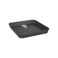 elho Loft Urban Untersetzer Eckig 28 - Untersetzer für Außen & Zubehör - Ø 27.5 x H 3.8 cm - Schwarz/Anthrazit