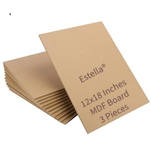 Estella® 12 x 18 Inch (3 Sheets) Rectangle Cutout - MDF Wood Boards for Art, Craft, Resin, Lippan, Mandala, Painting, Wall Hanging, Decoration (3 Pieces)-image-23