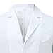 ZYXTIM Professional Lab Coat for Men White Long Medical Coat Doctor Uniform Long Sleeve Button Down Laboratory Jackets White