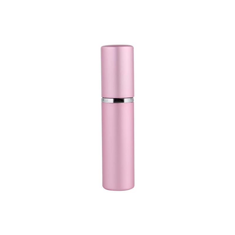 5 ml 10 ml aluminiowa butelka z rozpylaczem do perfum szklany atomizer, wielokrotnego napełniania, podróżny pojemnik na mgiełkę, zestaw próbek kosmetyków, 10-100 szt. (matowy różowy, 10 szt., 5 ml)
