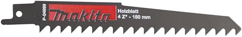 Makita P-04999 Recipro-Sägeblatt Holz, ideal für JR102DWE, 150 mm, VE: 5 Stück, 46x400 mm