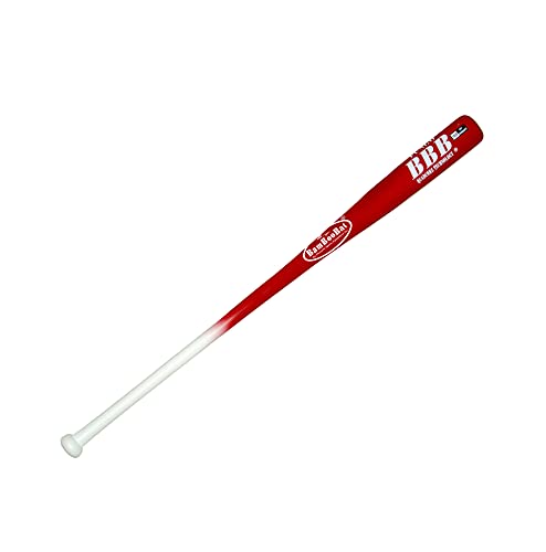 Bamboobat By Pinnacle Sports Equipment Inc. Adult Fungo Infield/Outfield Bamboo Baseball Bat, White Handle/Red Barrel, 34" #TOP1