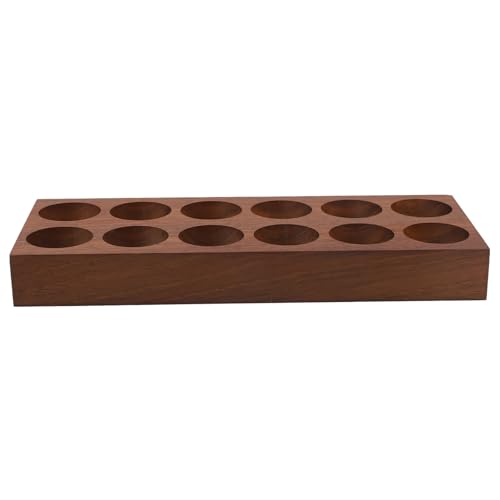 Cabilock Glass Coffee Bean Dispensing Bottle Elegant Base Display Rack Blunt Tubes and Caps Bean Tube Organizer for Kitchen Tea and Coffee Rack