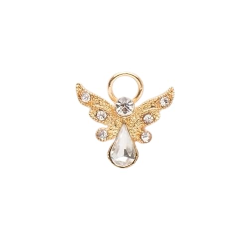 Roman Birthstone Angel Pin April Crystal