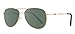 Produktbild zerOne five - 699B modell - Pilotenform Sonnenbrille, Unisex (Gold/Green Grey) size 56 mm (Gold/Green)