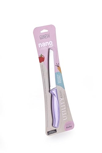 Image of Ganesh Nano Cut Utility Knife Stainless Steel for Vegetable & Fruits Cutting - Color May Vary