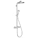 Produktbild hansgrohe Crometta S - wassersparendes Duschsystem (EcoSmart) mit Thermostat, Regendusche (240 mm) mit Armatur, Handbrause (2 Strahlarten), Schlauch, Brausestange und Kopfbrause, Chrom, 27268000
