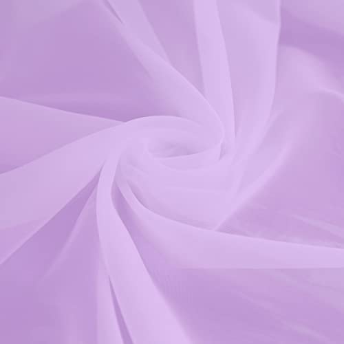 Image of Window Purple Sheer Curtains 72 Inches Long 2 Panels Sheer Curtain Basic Rod Pocket Panel for Bedroom Children Living Room Yard Kitchen (Purple, 52 inch W x 72 inch L | 2 pcs)