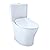 TOTO® Aquia® IV Two-Piece Elongated Dual Flush 1.28 and 0.9 GPF Toilet with CEFIONTECT® and SoftClose® Seat, WASHLET®+ Ready, Cotton White - MS446234CEMGN#01