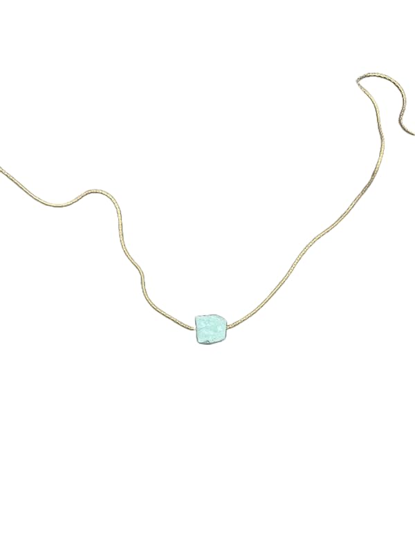 Collier amazonite naturelle collier cristal de guérison pour femme 16 pouces