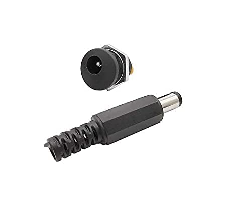 DC Male Plug With Female Round Socket Panel Mount Jack(Female Jack 3Pin) DC Connector Pair of (1)-image-8