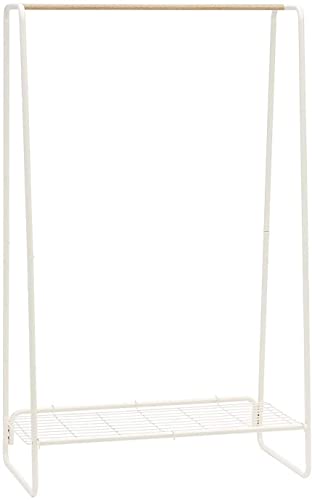 Iris Ohyama, Portant vêtement, Penderie dressing, Porte-manteau, Etagères solides, Montage Facile, Multi-usage, Design, Bureau, Entrée, Chambre, Salon - Metal Garment rack - PI-B5 L - Blanc
