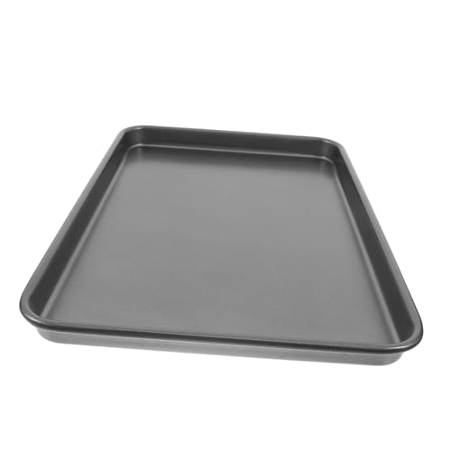 MUCKLILY 2pezzi Teglia Rettangolare Antiaderente Da Teglia Da Forno in Acciaio Al Carbonio Per Cucinare Torte Pizze e Biscotti Casa Vassoi Forno Riutilizzabili