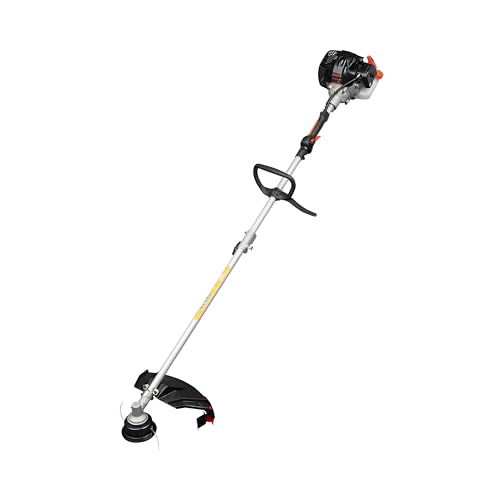 Dnipro-M Desbrozadora a Gasolina 32,6 CC 1,5 HP, Motor 2 Tiempos Refrigerado por Aire, Profesional con Hilo 430 mm, para Césped, Jardín, Arbustos y Setos, 33M