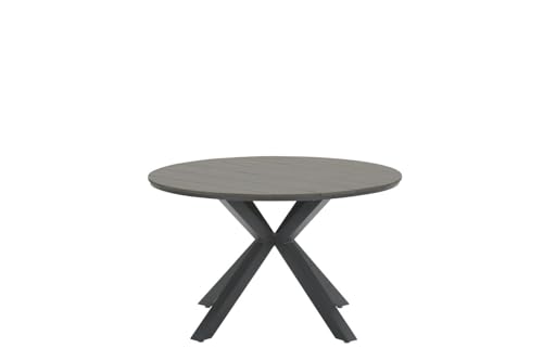 Garden Impressions Dining Gartentisch Edison rund dunkel, Outdoor, Non Wood, Aluminium, wetterfest, 122 cm