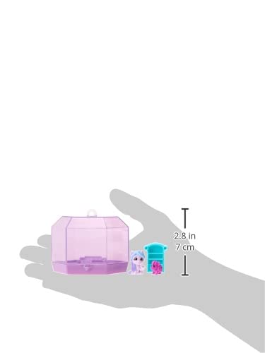 My Little Pony Mini World Magic Izzy Moonbow F5244 Crystal Key Ring with 2.5 cm Figure and Accessories, Blau-weiß-lila - Image 3