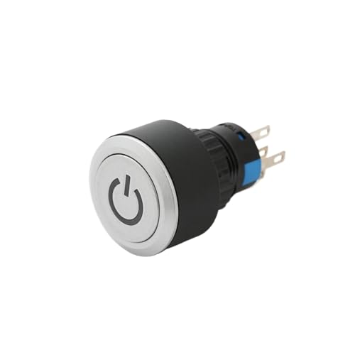 Interruptor pulsador momentáneo de 22 mm 1NO1NC para solucionar fallos en paneles de 12V 1