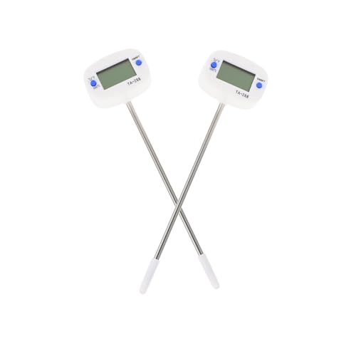 VINTORKY 2Pcs Metal Food Thermometers Digital Cooking Thermometer for Home Kitchen Meat Temperature Gauge to Range Easy to Use Compact Design