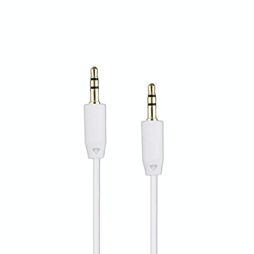Image of MX Metallic 3.5 mm Male‑to‑Male Aux Audio Cable - Gold‑Plated Universal Aux Cable for Smartphone, Car Stereo, Headphones - Shielded, Tangle‑Free Heavy‑Duty Auxiliary Lead