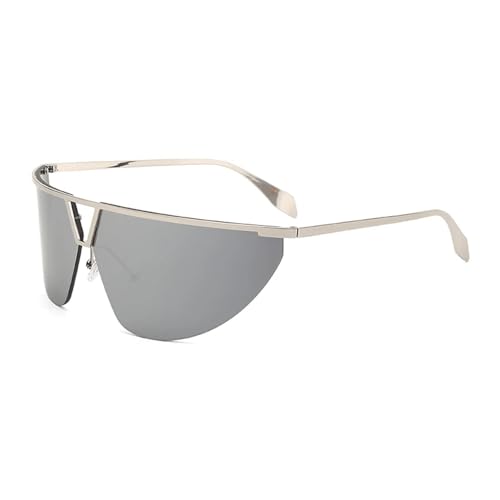 Lunettes de soleil demi-montures enveloppantes au design tendance et unisexe
