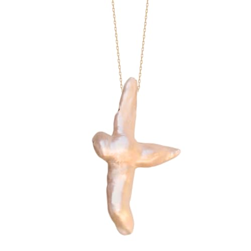 JOIANA | Pearl Cross Necklace - Large Cross