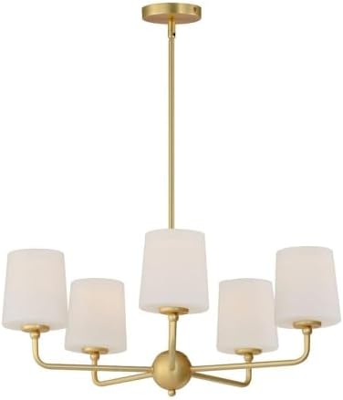 Maxim Bristol - 5 Light Chandelier-10.5 Inches Tall and 26.5 Inches Wide-Satin Brass Finish
