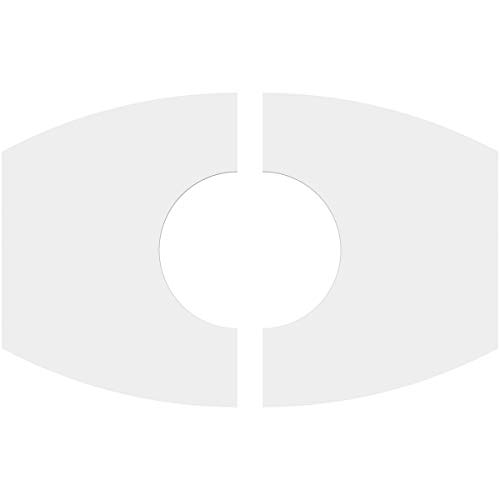 Image of Ekena Millwork CMP18X12KY2-06000 Kailey Architectural Grade PVC Contemporary, Two Piece Urethane Ceiling Medallions 18 inchW x 12 inchH x 6 inchID x 9 3 /4 inchC x 1 inchP