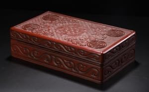 Amazon.co.jp: 秘藏 唐物 抜犀漆嵌漆彫福禄寿喜文房箱 漆器 工芸品